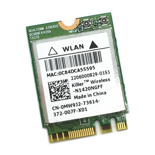 Killer N1420 N1402NGFF Беспроводная NGFF 802.11ac Bluetooth 4 0 867M wifi карта 2 ГГц/5 ГГц лучше чем 1535 1525 |