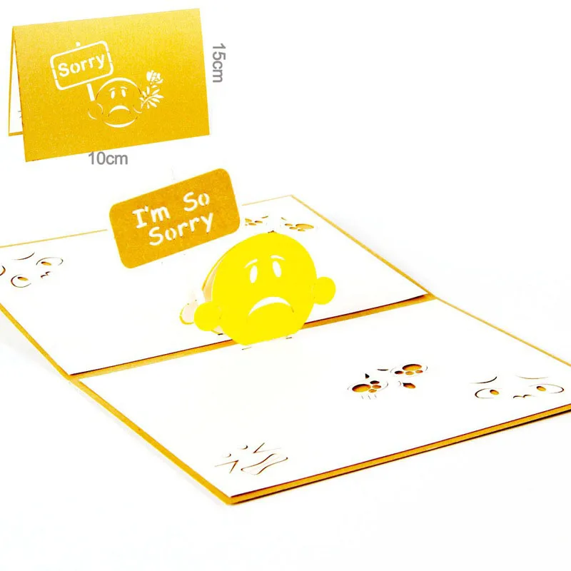 3D лазерная резка ручной работы я так сожалею любимый извините бумажные