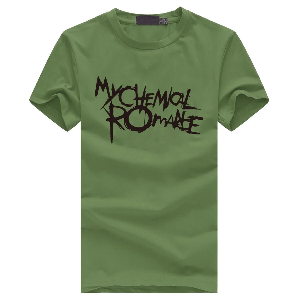 My chemical romance мужские качественные футболки рок панк с буквенным принтом Мужская рубашка летние высококачественные хлопковые облегающие футболки