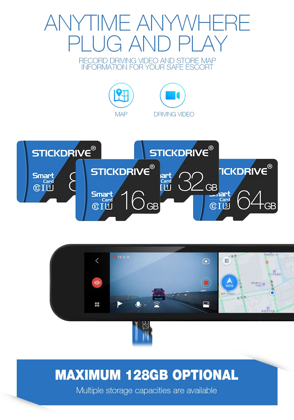 Высокоскоростная карта Micro SD 128 Гб 64 Гб SDXC TF карта 32 ГБ 16 ГБ 8 ГБ SDHC класс 10 карта памяти cartao de memoria Microsd