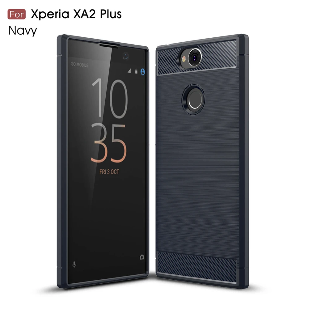 Чехол для Sony Xperia XA2 Plus мягкий силиконовый резиновый чехол телефона двойной
