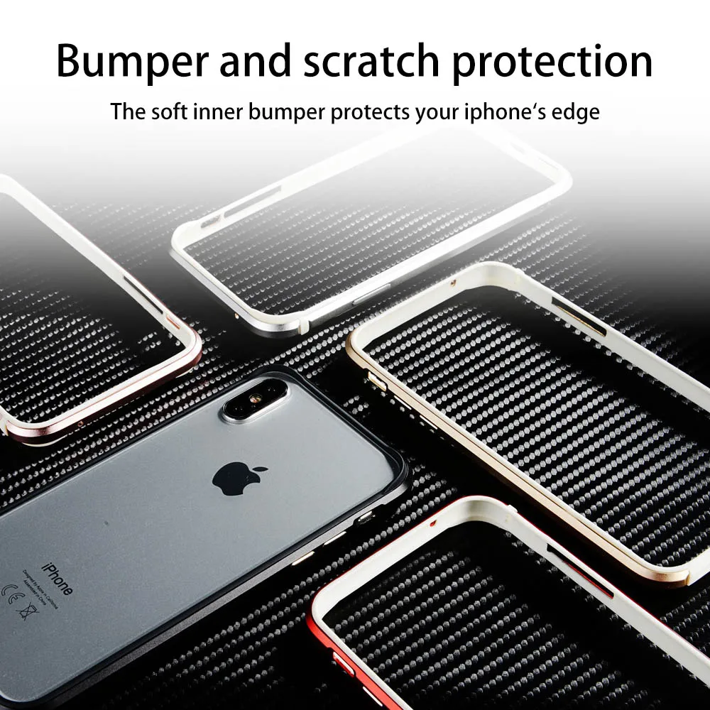 NYFundas чехол для iphone XS MAX XR Бампер Жесткий Тонкий тонкий металлический мягкий ТПУ 8 7