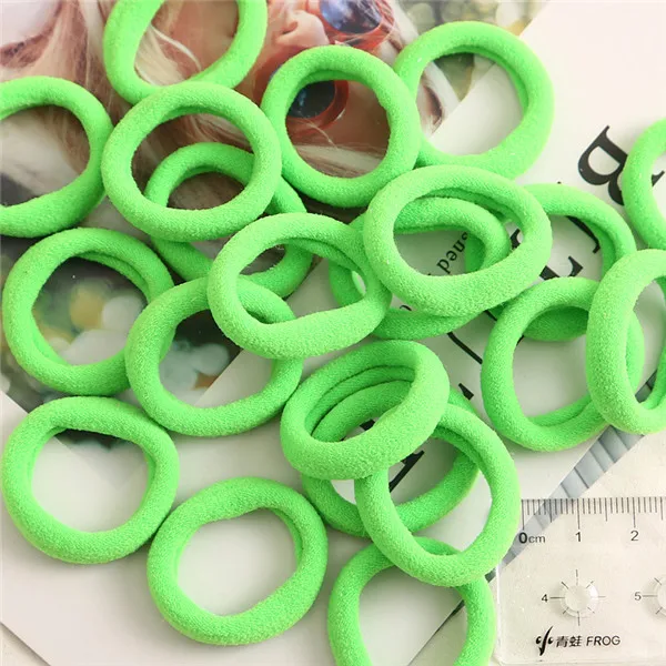 Green 25/50 шт 3 см женские аксессуары для волос для детей резиновые резинки для волос эластичная резинка для волос Ободки для девочек Аксессуары Галстуки резинки для волос Головные уборы - Цвет: Green
