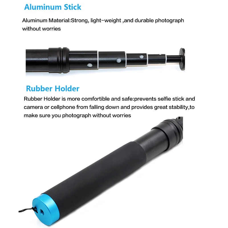 Телескопическая селфи палка выдвижной монопод + 3 сторонний штатив телефонный