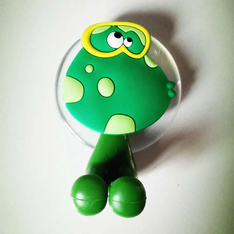 Frog Милые животные Миньон hello kitty мультфильм присоска держатель зубной щетки аксессуары для ванной комнаты 16 цветов настенный держатель на присоске F0081 - Цвет: Frog