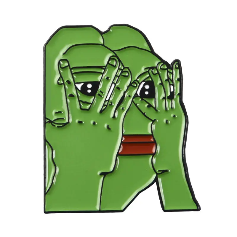 Smile Sad Frog Pepe thinker напиток Пепе Прайд нагрудные значки Кнопка забавные эмалированные булавки броши Интернет-мем ювелирные изделия для женщин - Окраска металла: Style 7
