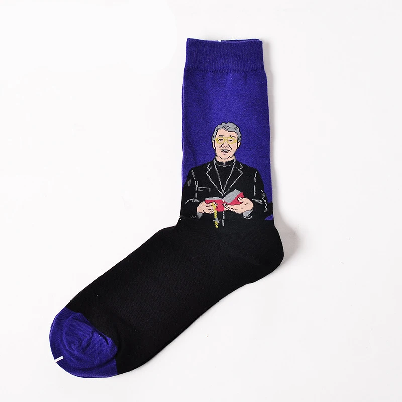 Носки мужские хлопковые с забавными рисунками наполнением | Мужская одежда