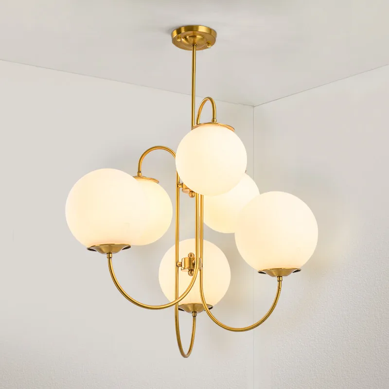 

Nordic LED Novelty chandelier Art Deco Glass Ball lamps living room hanging lights Creative personality Restaurant chandeliers