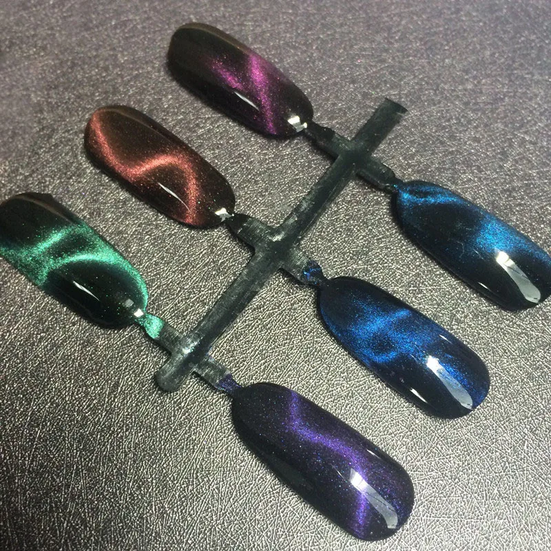 3D Cat Eye Magnet Powder Dust Cat's Eyes Pigment Mirror Chrome Glitter Funny Nail Art Decoration for UV Gel Polish DIY | Красота и
