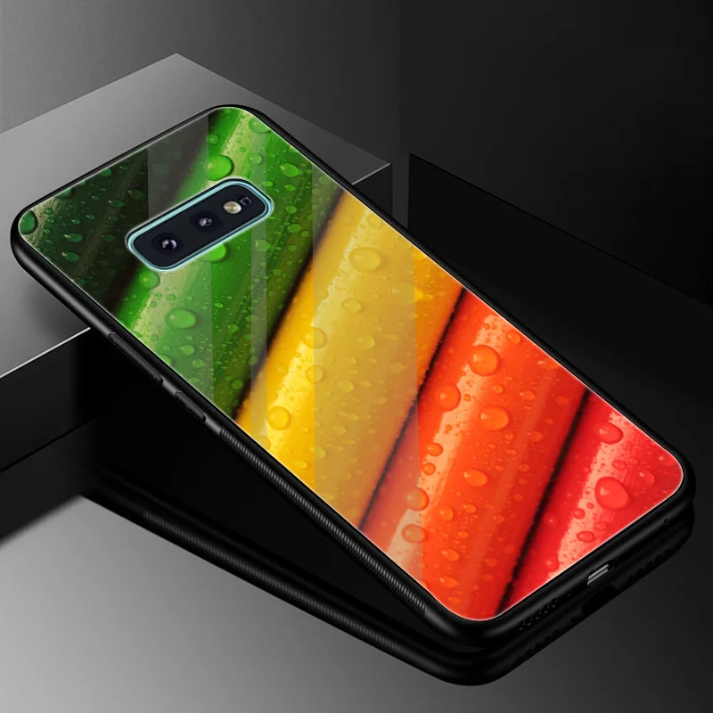Colorful Tempered Glass Case Mirror For Samsung Galaxy A10 A20 A30 A40 A50 A60 A70 S7 Edge S8 S9 Plus Note 8 9 S10 Cover |