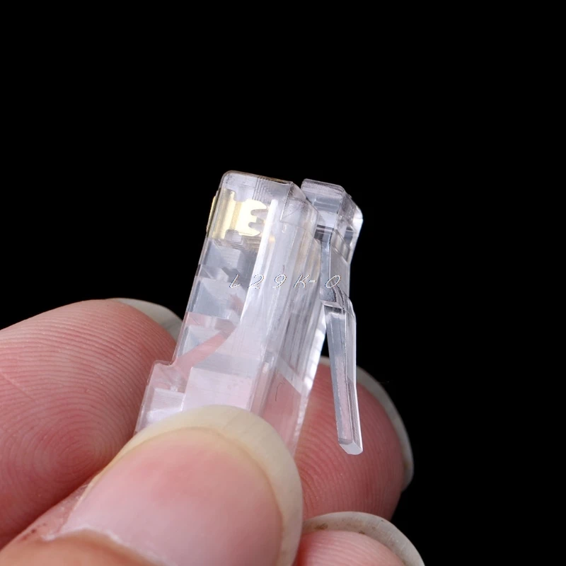 10 шт. RJ45 8 контактный разъем CAT6 сетевой кабель модульные Ethernet Кристальные вилки