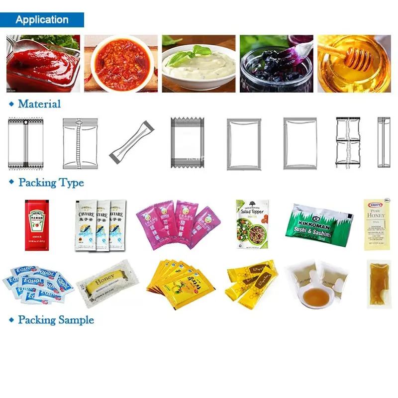 Автоматическая упаковочная машина для томатной пасты (3 или 4 боковых