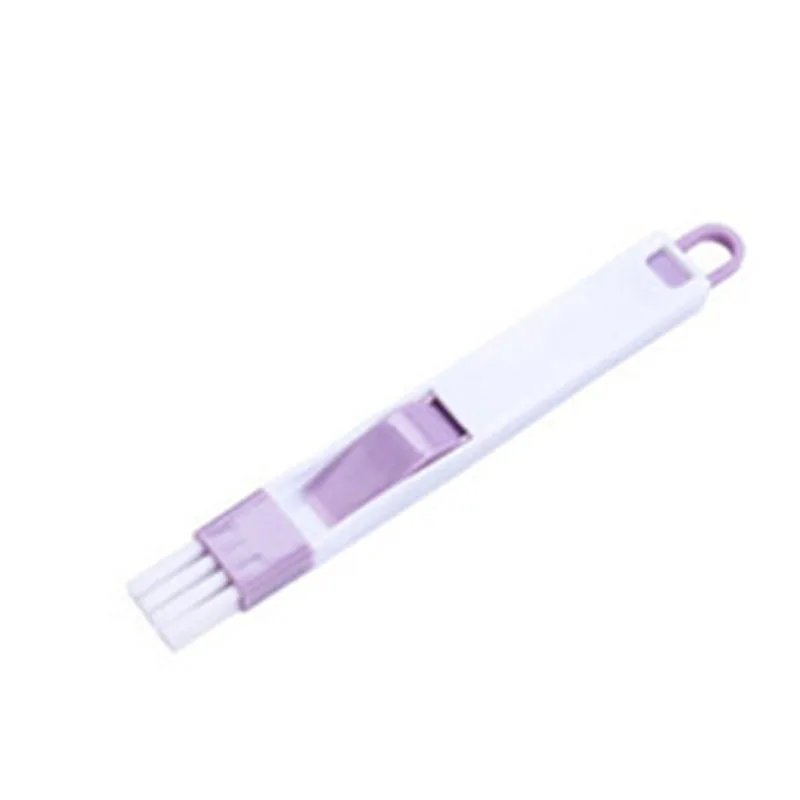 purple Многофункциональная компьютерная оконная щетка для очистки стекла паз клавиатура Nook Cranny пыль Лопата окно трек очиститель - Цвет: purple