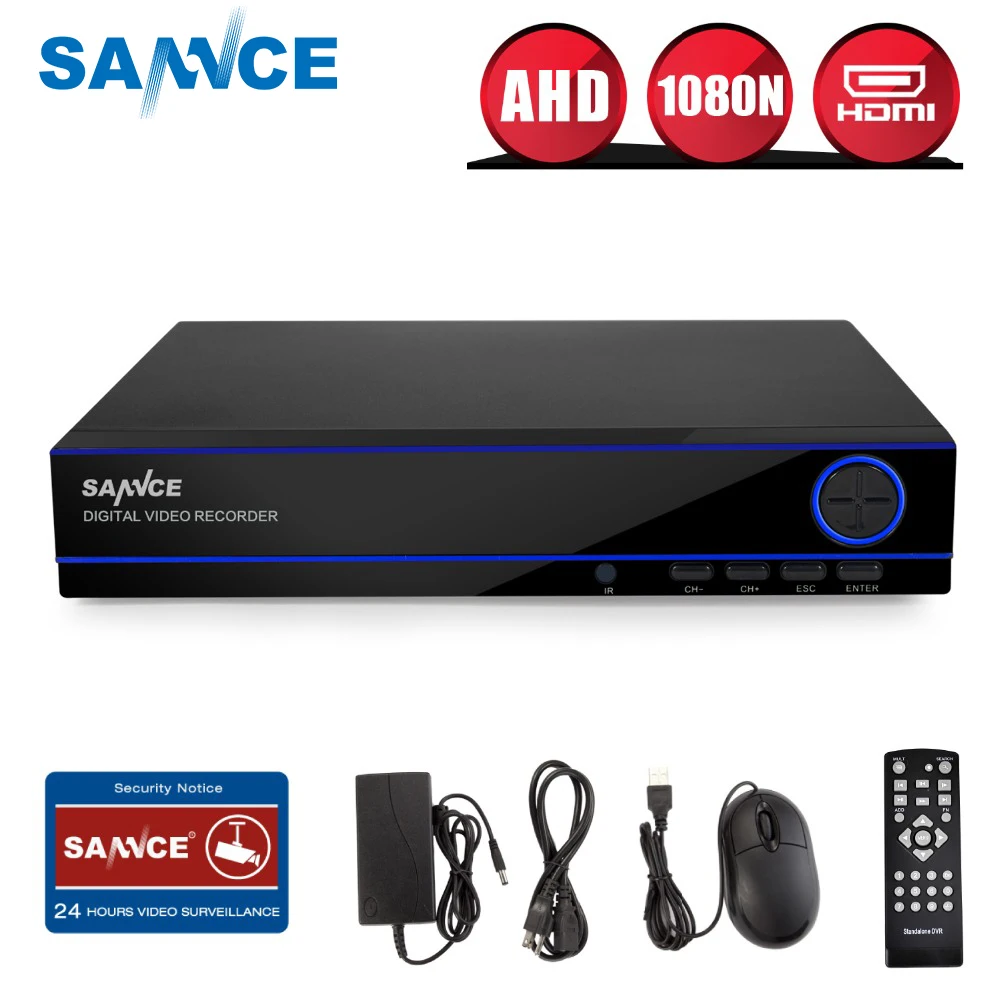 SANNCE 16CH Full 720 P AHD CVI безопасности DVR HDMI 1080N Гибридный CCTV низкое содержание примесей