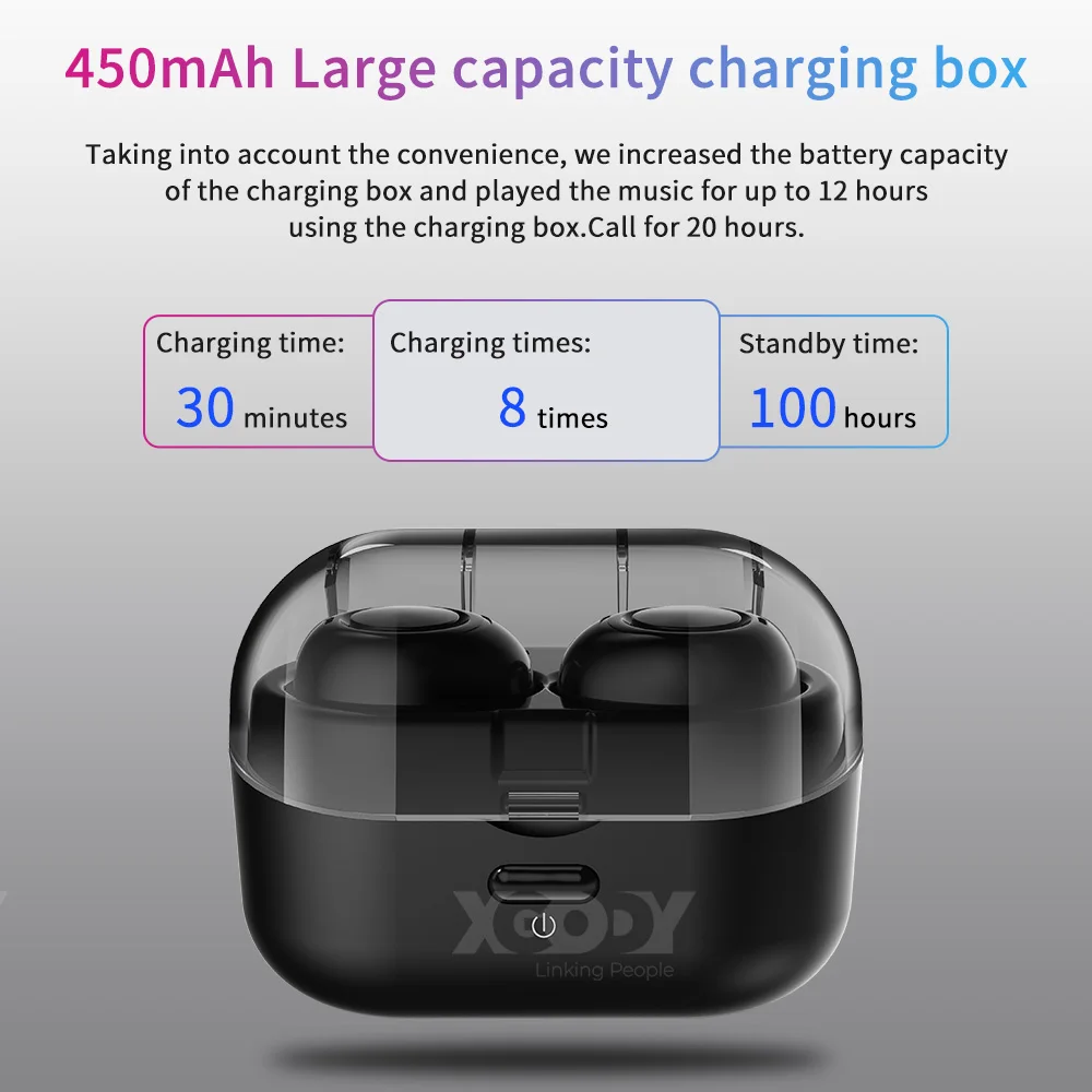 XGODY CP7 TWS Mini True беспроводной Heaphones шумоподавление Bluetooth 5 0 наушники с двойной