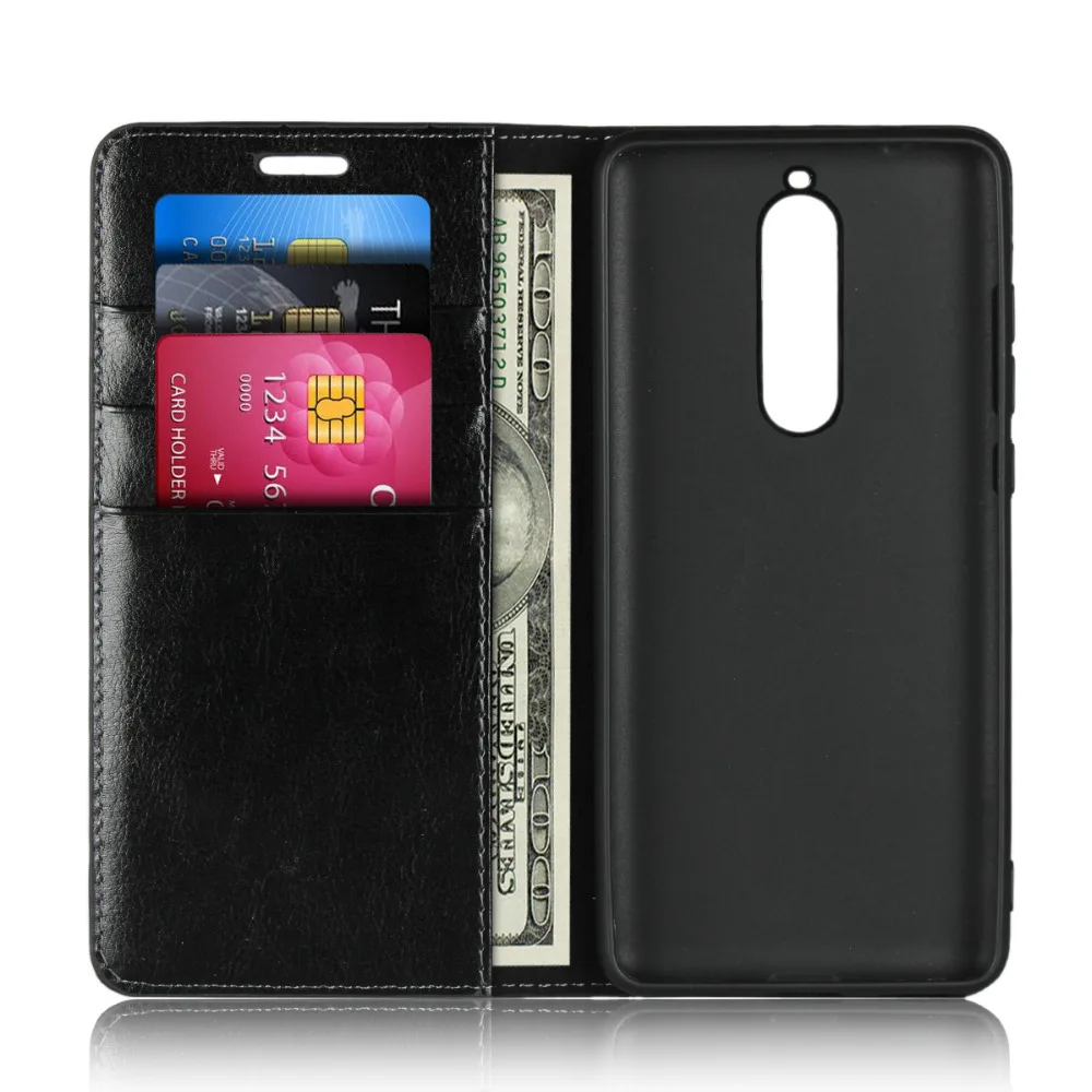 LUCKBUY для Nokia 2 1 3 4 5 Роскошный чехол из натуральной кожи с откидной крышкой X6 2018 NOKIA 7