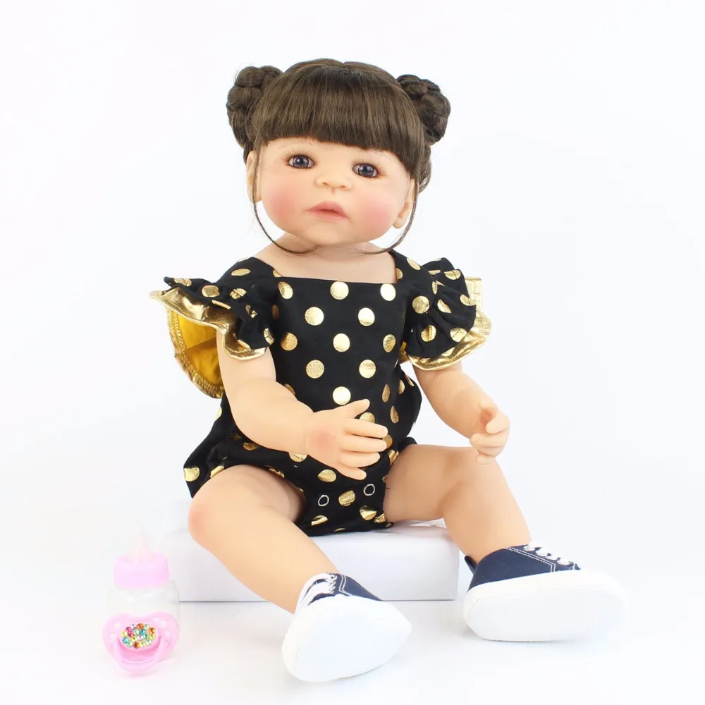 55 см оригинальный силиконовый винил reborn baby doll игрушка для девочки 22 дюйма