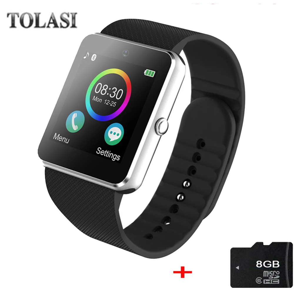 Смарт часы с Bluetooth умные GT08 Android телефонный звонок Relogio 2G GSM SIM TF карта камера для