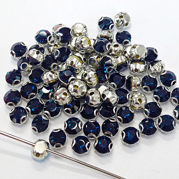 Sew On Crystal Rhinestones Strass Shiny Glass Stones Montana 100pcs/lot 3.8mm Sewing Crystals DIY Gem decoration | Дом и сад