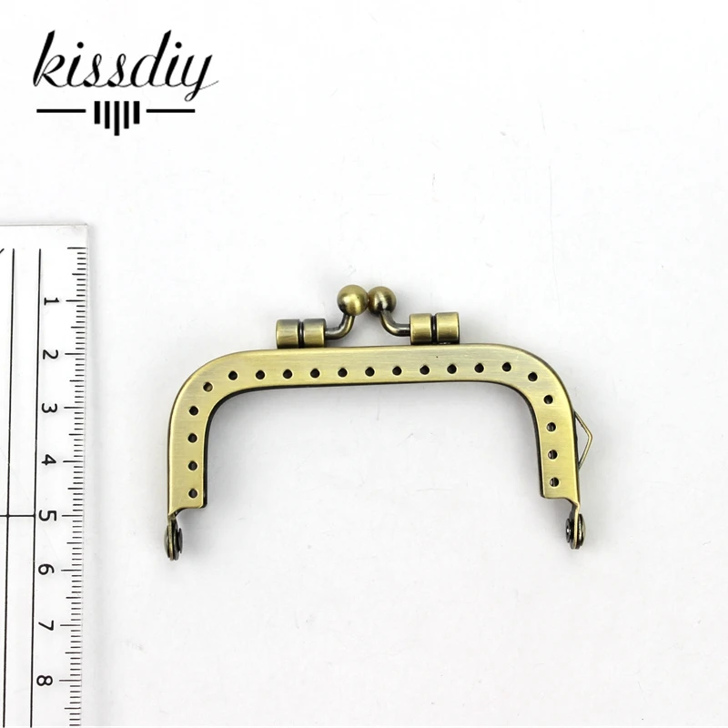 Kissdiy 20 шт./лот 7.5 см квадратный металлический кошелек Рамки маленький размер Античная бронзовая портмоне фермуар DIY сумка оборудование аксессуары