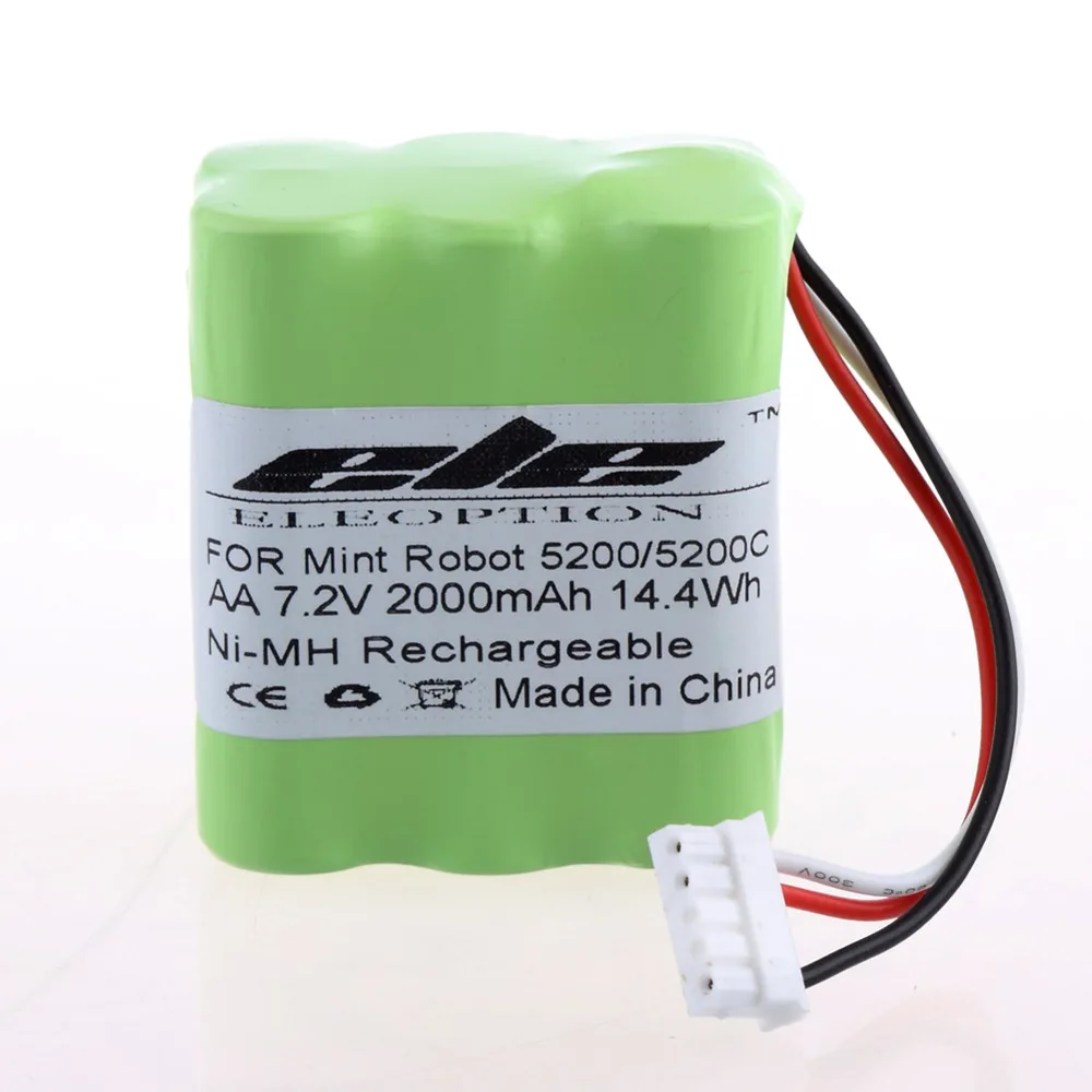 

High Quality 6PCS Top Sale 7.2V 2000mAh Vacuum Cleaner Rechargeable Battery For Mint 5200 5200C Free Shipping