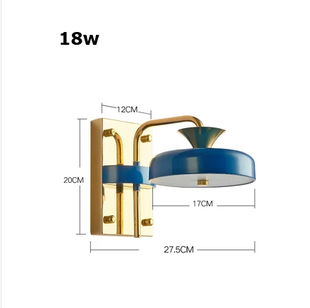 wall lamp blue Светодиодный железные в стиле постмодерн акриловая синяя черная круглая люстра. Люстра светильник. Светодиодный светильник светодиодный светильник для фойе столовой - Цвет абажура: wall lamp blue