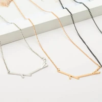 simple tree branch metallic pendant silver plated black golden choker necklace for women around 46 cm