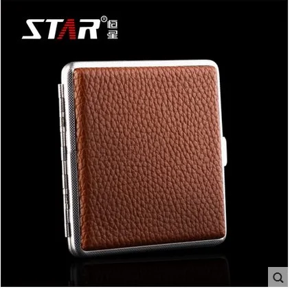 Мужской Ультратонкий Автоматический Металлический футляр для сигарет 20