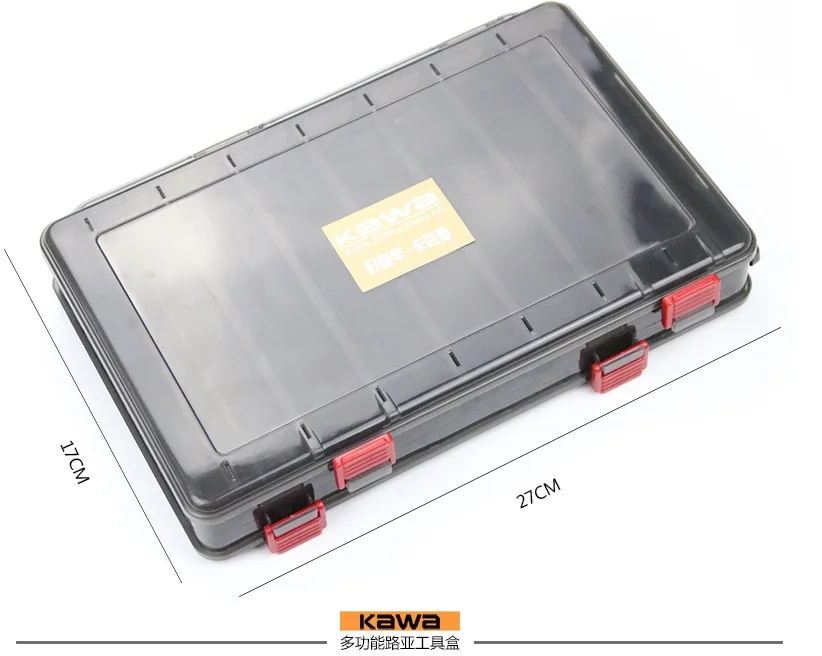 Двусторонняя коробка для рыбалки с отверстием слива 14/10 отделений|fishing box|box doubled