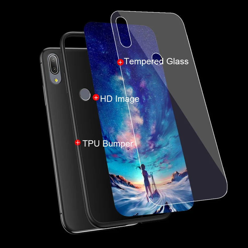 Для ASUS Zenfone Max Pro M1 ZB601KL ZB602KL чехол из закаленного стекла с изображением планеты космос, стеклянный чехол на заднюю панель Для Zenfone Max Pro M1 ZB602K