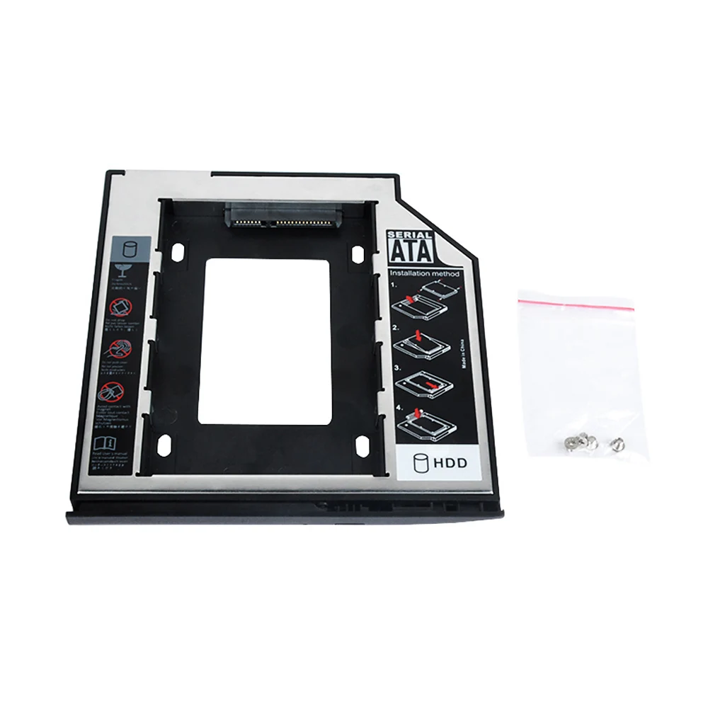 DeepFox алюминиевый Optibay 2nd HDD Caddy 9,5 мм SATA 3,0 коробка для жесткого диска корпус DVD адаптер 2,5 SSD для ноутбука hp 2530P