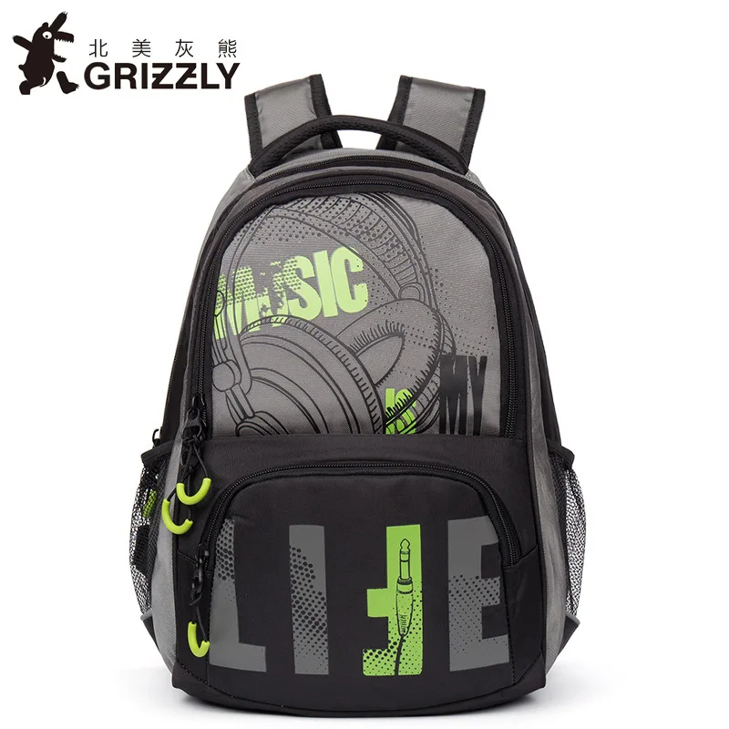 GRIZZLY, мужской рюкзак, Повседневный, Mochila, для подростков, для мальчиков, школьная сумка, многофункциональная, водонепроницаемая, 36-55 литров, большая вместительность, дорожная сумка - Цвет: 2