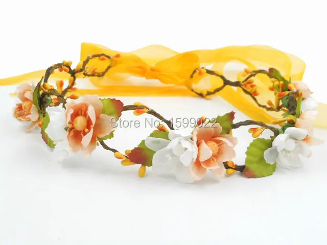 Тиара с искусственным цветком ручной работы лента для волос повязка на голову