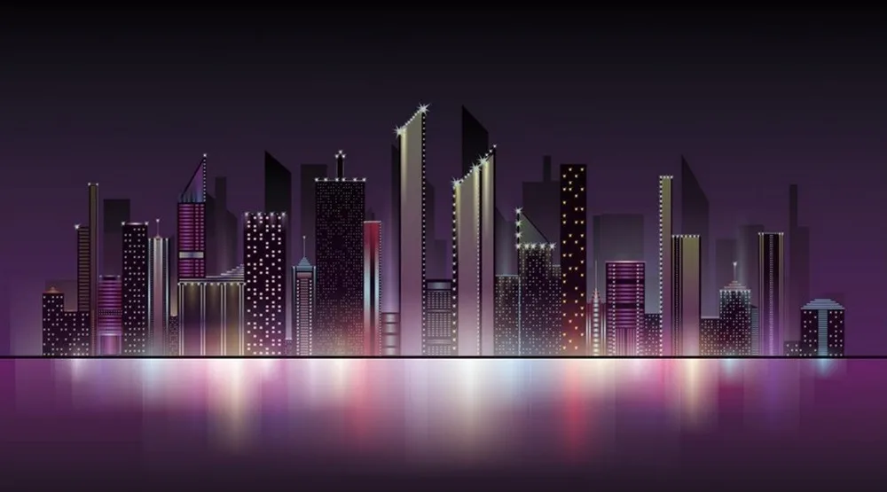 3D Настенные обои Гостиная ТВ фон спальня 3d фото обои Город Небо ТВ фон 3d обои
