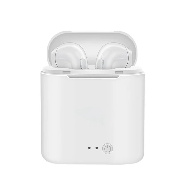 Белый I7s TWS Bluetooth наушники стерео вкладыши Bluetooth гарнитура+ Зарядка Pod беспроводные гарнитуры для iphone xiaomi umidigi blackview - Цвет: Белый