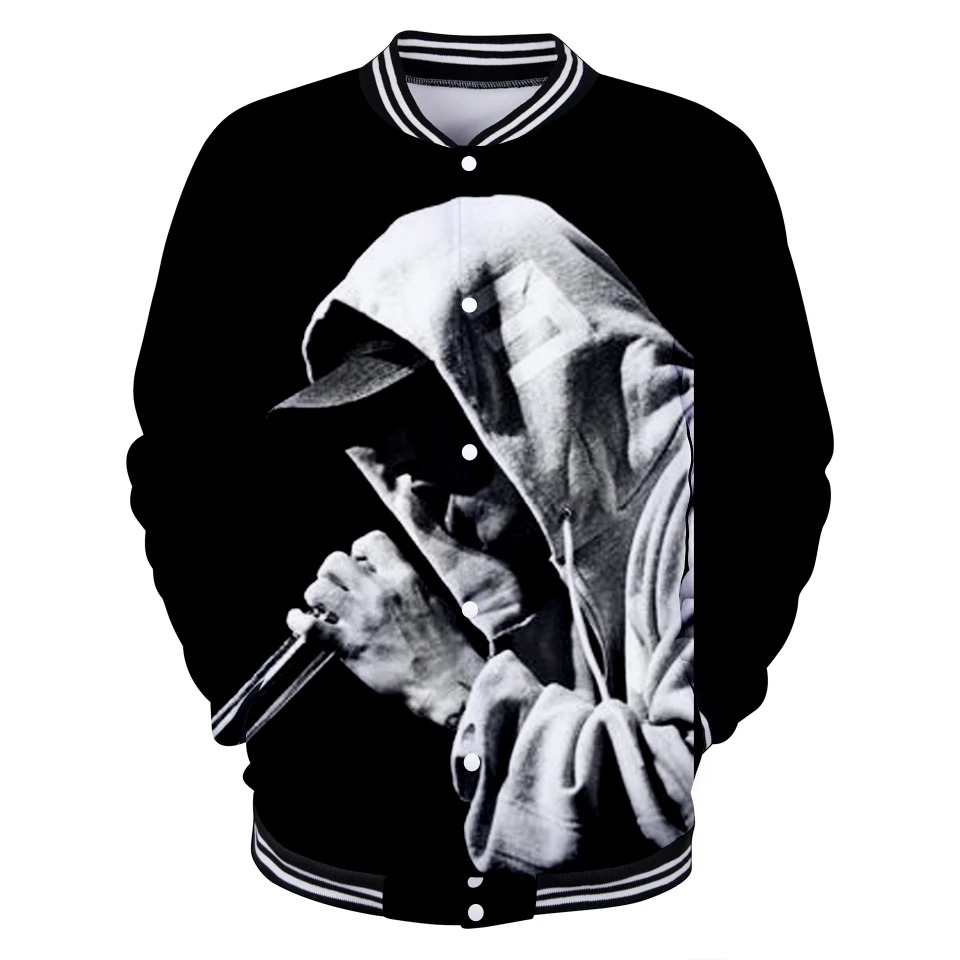 Куртки EMINEM модная повседневная куртка с длинным рукавом популярная бейсбольная