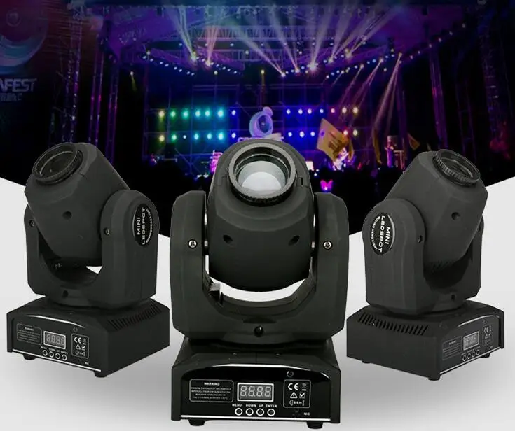 DMX512 мини точечный 10 Вт Светодиодный светильник с подвижной головкой пластиной