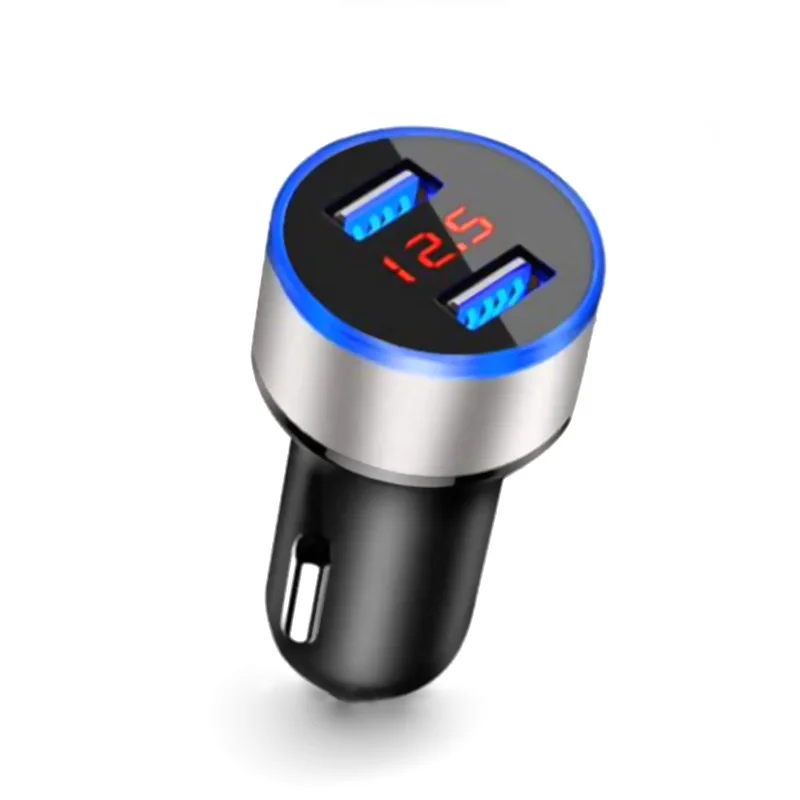 Автомобильное зарядное устройство с цифровым дисплеем Quick Charge 3 0 Dual Usb напряжение