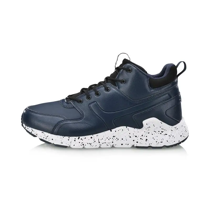 AGCN117-4H Li-Ning/Мужская прогулочная обувь из вулкана; Теплая Флисовая прочная нескользящая подкладка; удобная спортивная обувь; зимние кроссовки; AGCN117 SOND18 - Цвет: AGCN117-4H