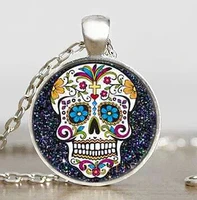 us movie jack skellington black sugar skull handmade necklace steel pendant steampunk jewelry gift women chain mens 2016 toy