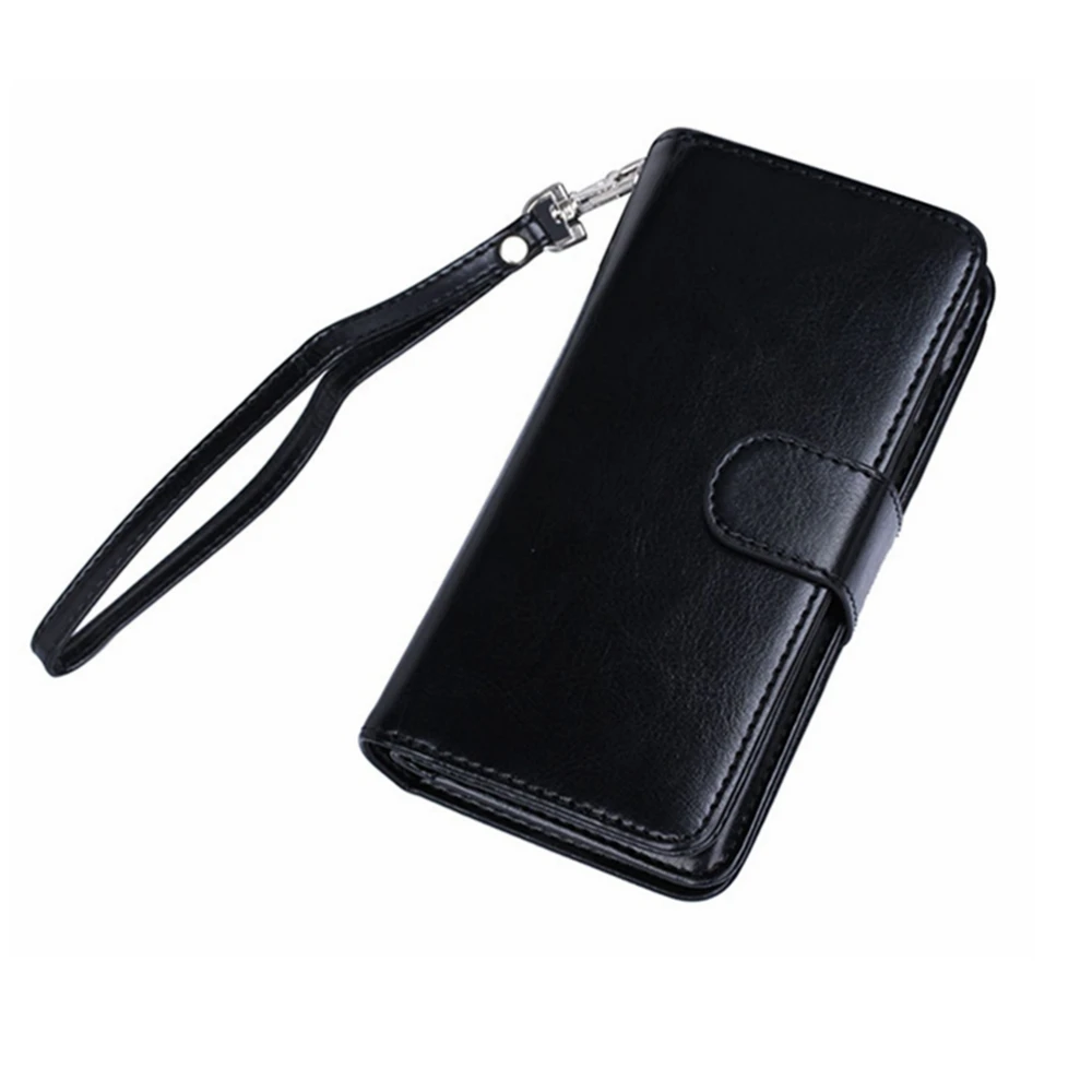 Многофункциональный съемный магнитный чехол-бумажник с откидной крышкой