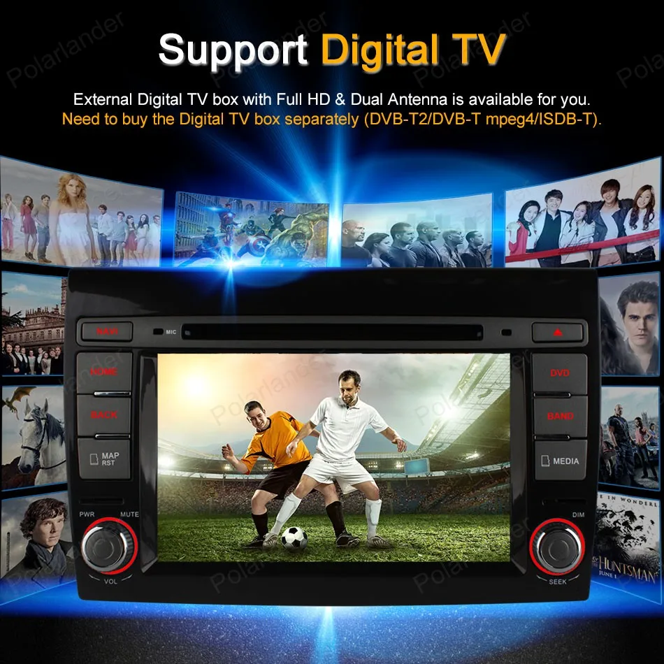 Фото Android 4,4 16G ROM автомобильный DVD четырехъядерный сенсорный экран радио для F/iat B/ravo 2007-2012 поддержка BT 3G WiFi DTV GPS DAB + TPMS №5