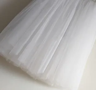 Off White 7 слоев Тюлевая юбка ручной работы Скрытая молнии элегантное котельное макси юбки Женская взрослых пачка плиссированные вечерние Faldas юбка - Цвет: Off White