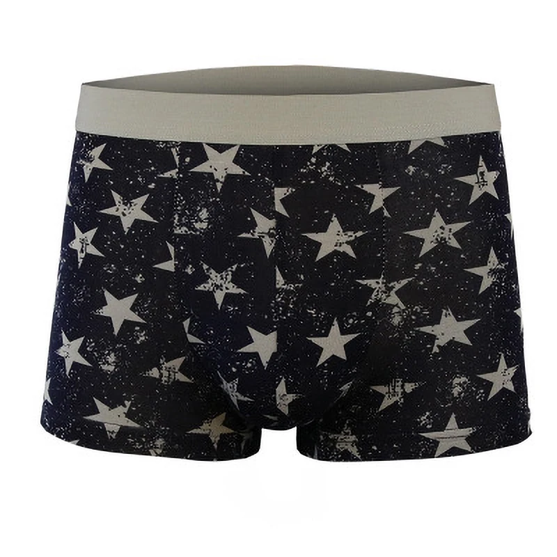 Нижнее белье с принтом для мужчин комфортные Дышащие Боксеры бесплатная