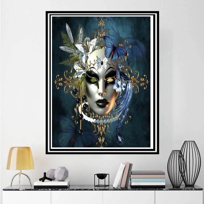 Алмазная картина 5D сделай сам Маска женщины полноразмерная вышивка мозаика