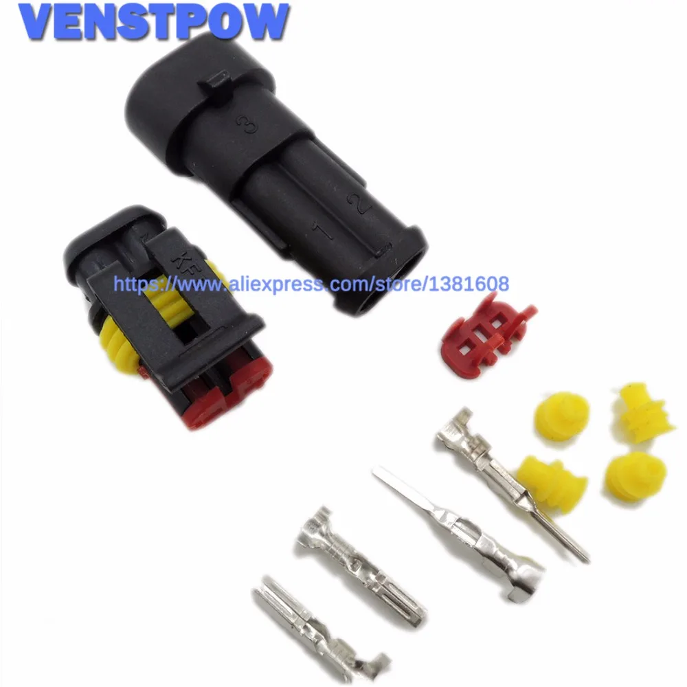 5 комплектов 1 комплект 2 pin Way Female Male Super seal Waterproof Electrical Wire разъем автомобильной
