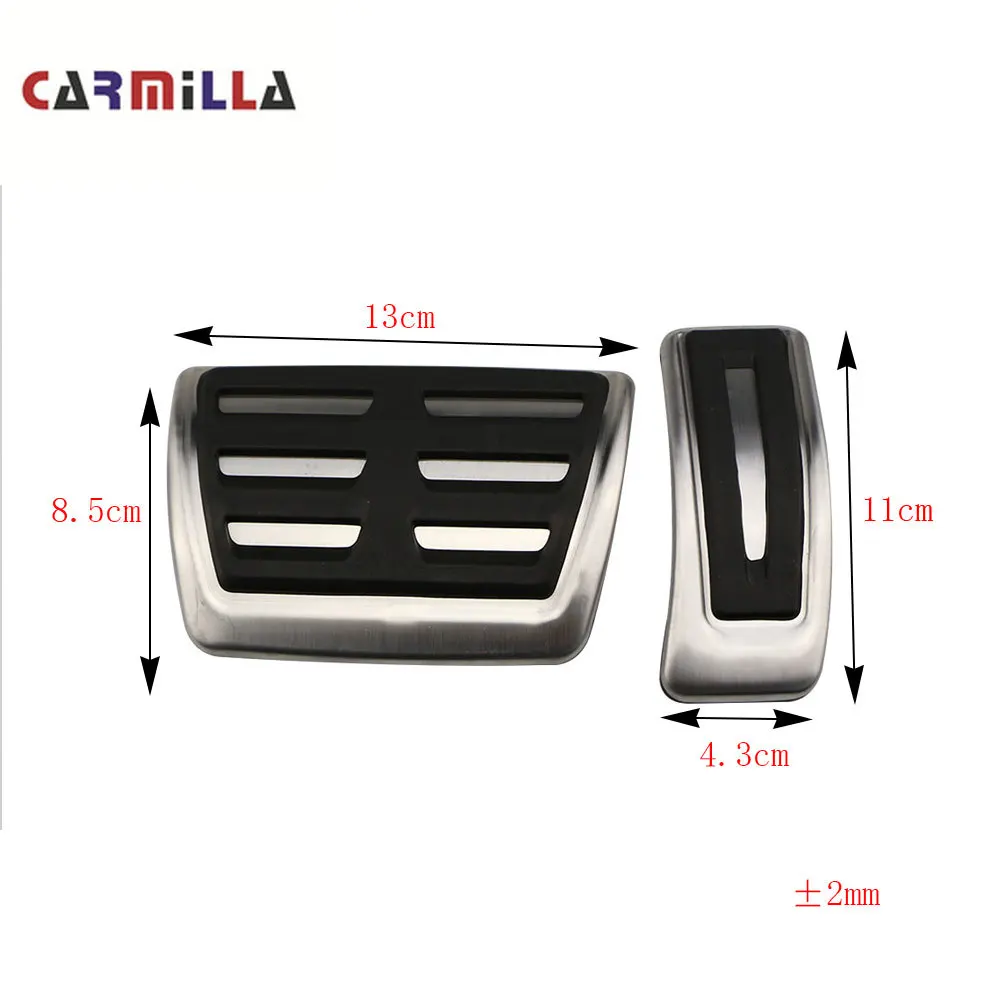 Carmilla автомобильные педали на педали Крышка для Audi A4 B8 S4 RS4 Q3 A5 S5 RS5 8T Q5 8R SQ5 A6 C7 A7 S7 S6 4G A8 S8 A8L 4H аксессуары