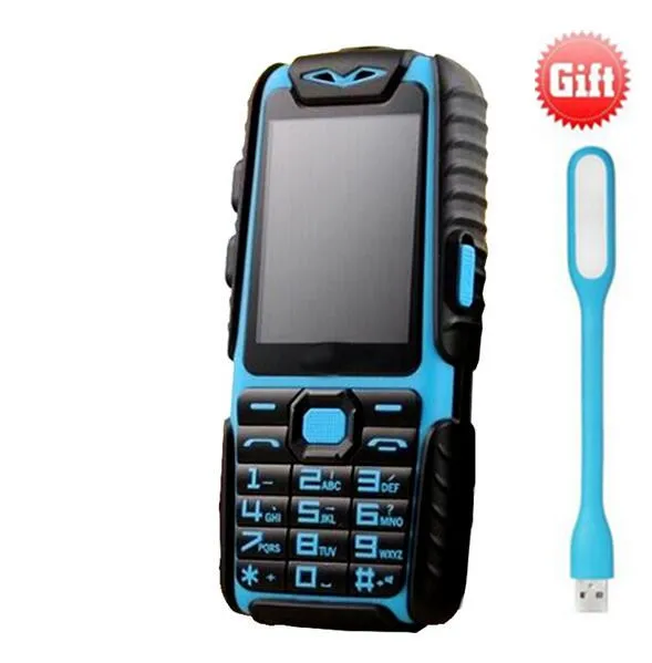 Guophone A6 9800mAH power Bank мобильный телефон 2," 0.3MP камера с английским или фонариком и русской клавиатурой сотовые телефоны - Цвет: Синий