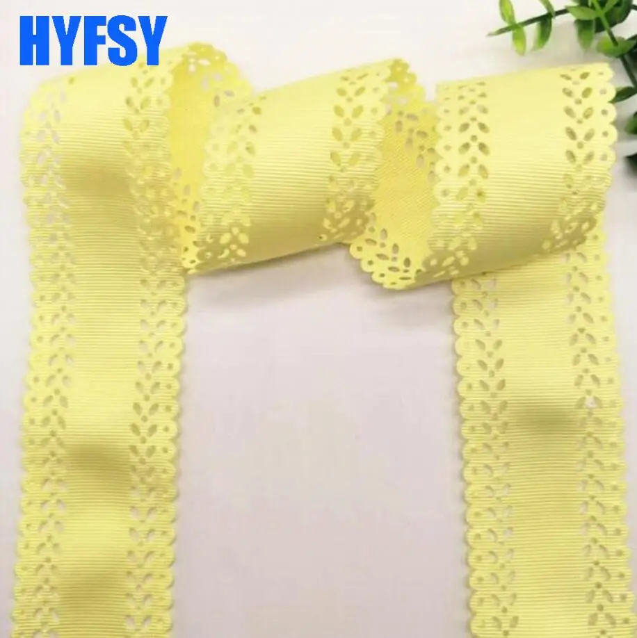 Hyfsy 10064 45 мм кружевная лента 10 ярдов DIY материалы ручной работы подарочная упаковка полое кружевное платье аксессуары корсажная лента однотонная - Цвет: 12