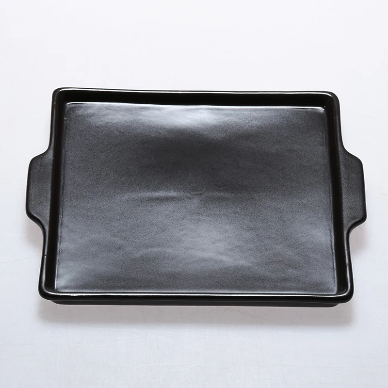 Площадь Керамические БАРБЕКЮ Кастрюли Противень Для Микроволновая Печь Кухня